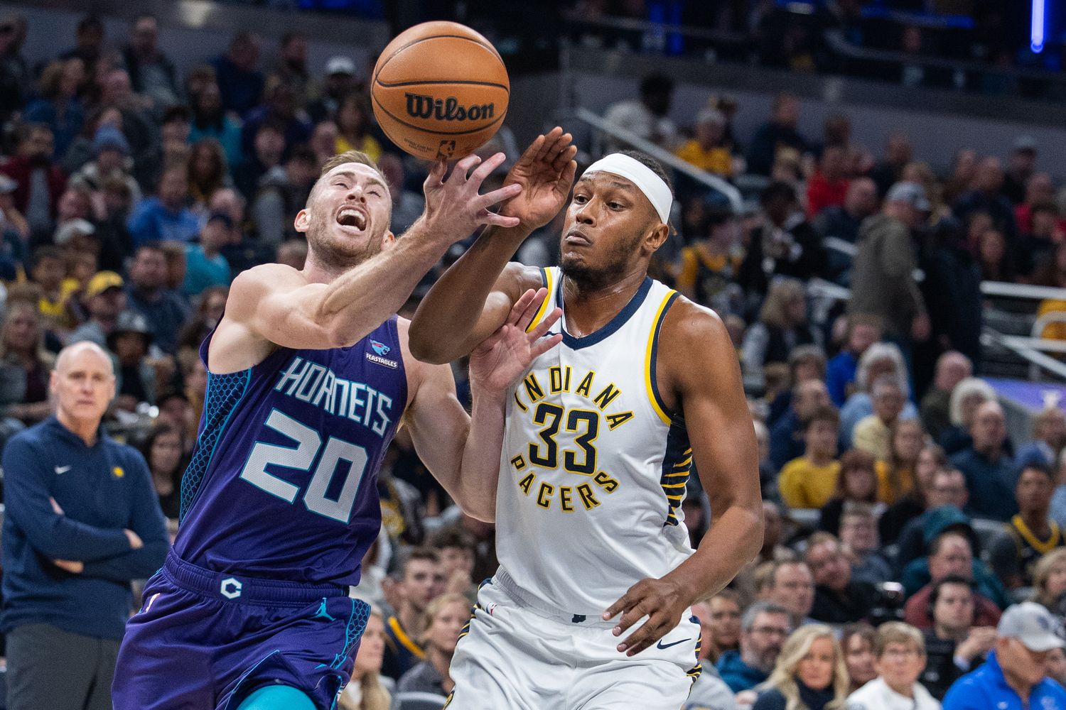 Indiana Pacers vs Charlotte Hornets Gordon Hayward Myles Turner